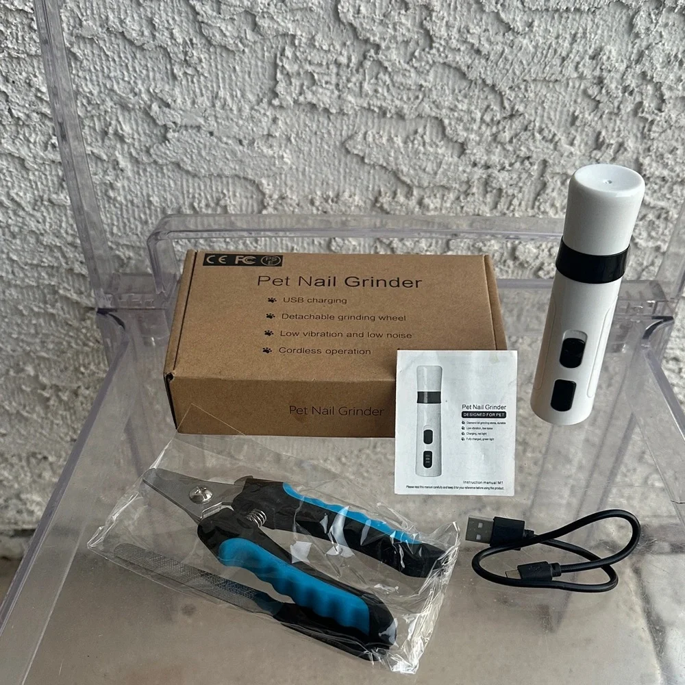 PawfectPawz™ Silent Cordless Nail Grinder with Clipper & filer-new set in a box